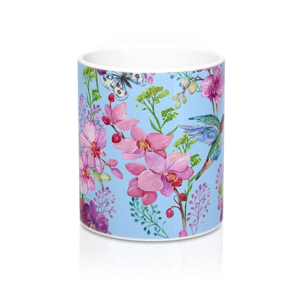 Spring Hummingbird Flower Garden Coffee & Tea Mug - Limited Edition Design - We Love Hummingbirds