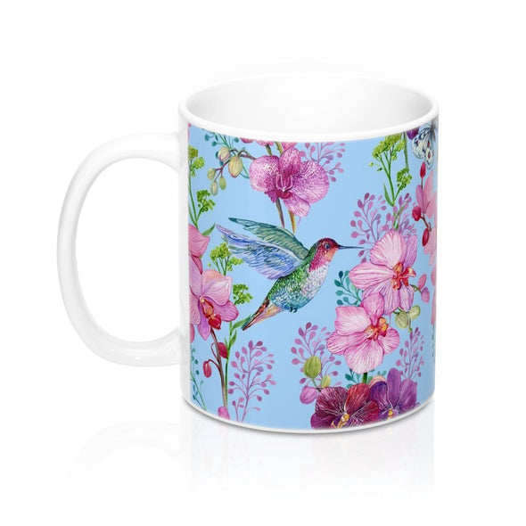 Spring Hummingbird Flower Garden Coffee & Tea Mug - Limited Edition Design - We Love Hummingbirds
