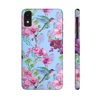 Spring Hummingbird Flower Garden Slim Phone Case for iPhone, Samsung Galaxy, and Android - We Love Hummingbirds