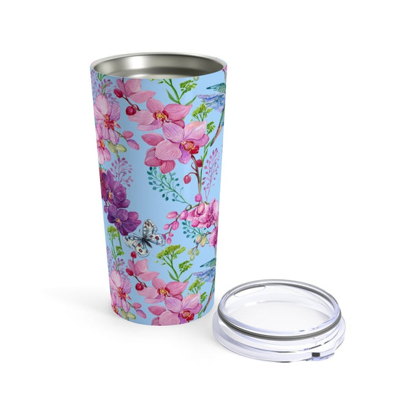 Spring Hummingbird Flower Garden Tumbler in 20oz Size - Perfect Gift Idea! - We Love Hummingbirds