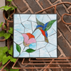 Square Polypropylene Hummingbird Decorative Garden Step Stone - We Love Hummingbirds