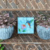 Square Polypropylene Hummingbird Decorative Garden Step Stone - We Love Hummingbirds