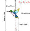 Stained Glass Blue Hummingbird Sun Catcher with Crystals Ball Prisms - We Love Hummingbirds