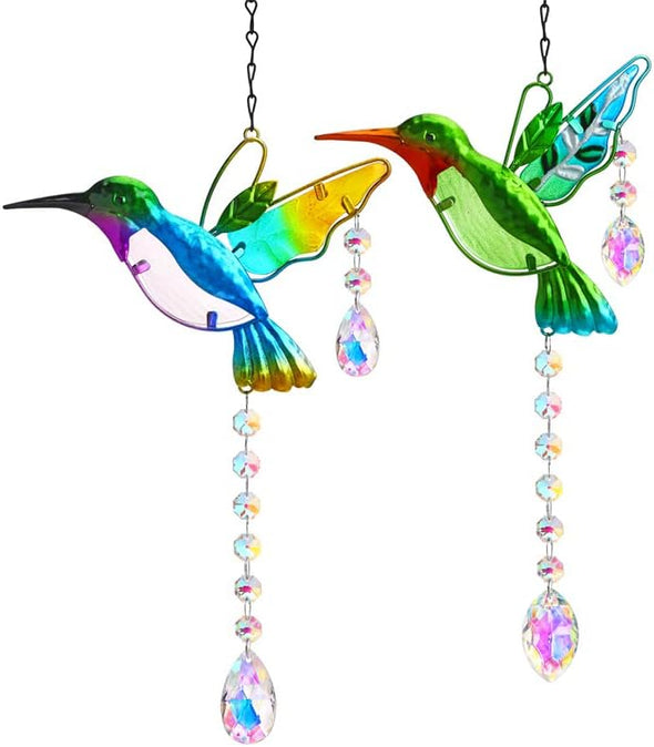 Stained Glass Window Hanging Ornaments - We Love Hummingbirds