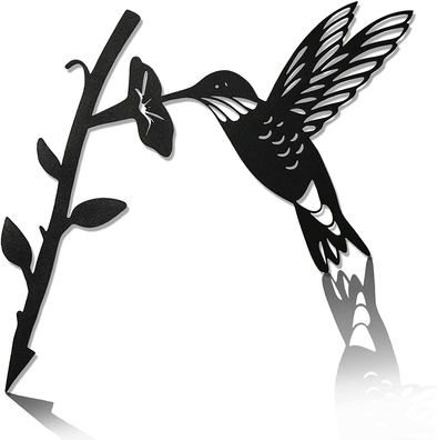 Steel Hummingbird Metal Bird Decoration, 1.2Mm Thick Design Metal Birds Yard Decor Hummingbird Silhouette Garden Decor, Tree Art for Patio Outdoor Decorations - We Love Hummingbirds