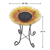 Sunflower Glass Solar Birdbath - We Love Hummingbirds