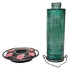 Teal Antique Glass Hummingbird Feeder - Holds 25 oz of Nectar - We Love Hummingbirds