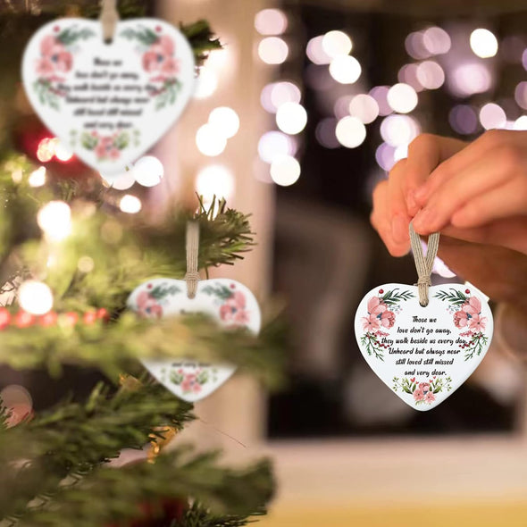 Those We Love Don't Go Away Memorial Christmas Ornament - We Love Hummingbirds