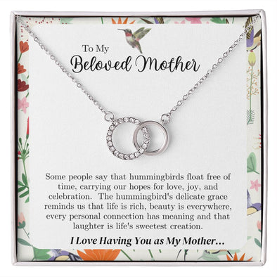 To My Beloved Mother - Perfect Pair Necklace - We Love Hummingbirds