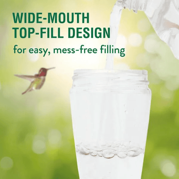 Top-Fill Pinch Waist Glass Hummingbird Feeder - We Love Hummingbirds