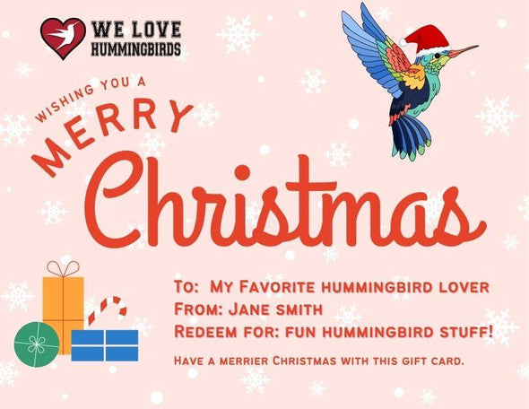 We Love Hummingbirds Gift Card - We Love Hummingbirds