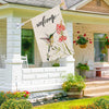 Welcome Hummingbird Garden Flag - We Love Hummingbirds