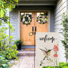 Welcome Hummingbird Garden Flag - We Love Hummingbirds