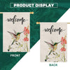 Welcome Hummingbird Garden Flag - We Love Hummingbirds