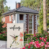 Welcome Hummingbird Garden Flag - We Love Hummingbirds