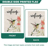 Welcome Hummingbird Garden Flag - We Love Hummingbirds