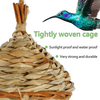 Winemana 2 Pack Hanging Hummingbird Nest House, Durable Hand Woven Bird Hut, Made of Natural Grass, Perfect for Outdoor Garden Patio Lawn - We Love Hummingbirds