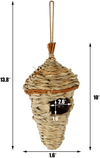 Winemana 2 Pack Hanging Hummingbird Nest House, Durable Hand Woven Bird Hut, Made of Natural Grass, Perfect for Outdoor Garden Patio Lawn - We Love Hummingbirds