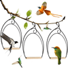 Winemana Set of 3 Hummingbird Swings, Rust Resistant Metal Frame, Wooden Dowel, Attach to Bird Feeders, Perfect for Hanging Indoor Office Outdoor Trunk Lawn Patio Garden (Double-Layer) - We Love Hummingbirds