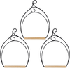 Winemana Set of 3 Hummingbird Swings, Rust Resistant Metal Frame, Wooden Dowel, Attach to Bird Feeders, Perfect for Hanging Indoor Office Outdoor Trunk Lawn Patio Garden (Double-Layer) - We Love Hummingbirds