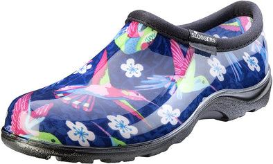 Women's Waterproof Rain Garden Shoe Comfort Insole - Hummingbirds Pink - We Love Hummingbirds