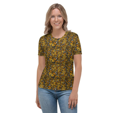 Yellow Butterflies All Over T-shirt - We Love Hummingbirds