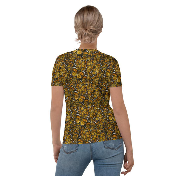 Yellow Butterflies All Over T-shirt - We Love Hummingbirds